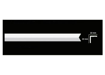 Homestar Kunststof hoekprofiel / hoeklijst / hoekbeschermer CP20 (22 x 22 mm), lengte 2 m