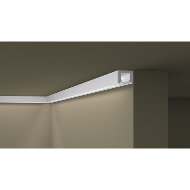 NMC Wallstyl IL12 (20 x 25 mm), HDPS, lengte 2 m. Incl. Diffusor.
