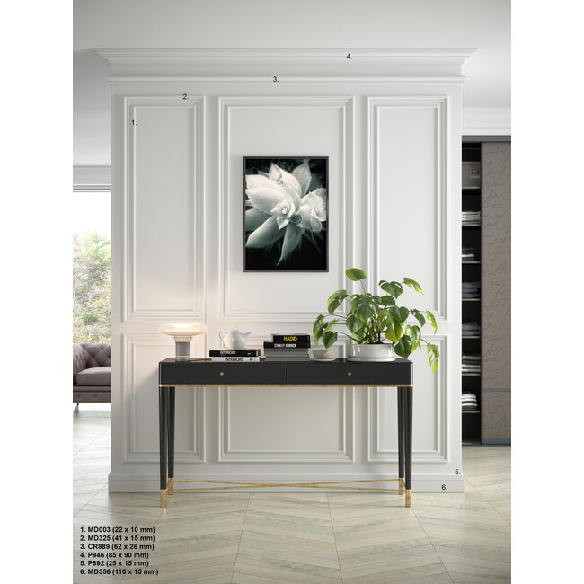 Grand Decor Kroonlijst P892 (25 x 15 mm), polyurethaan, lengte 2 m
