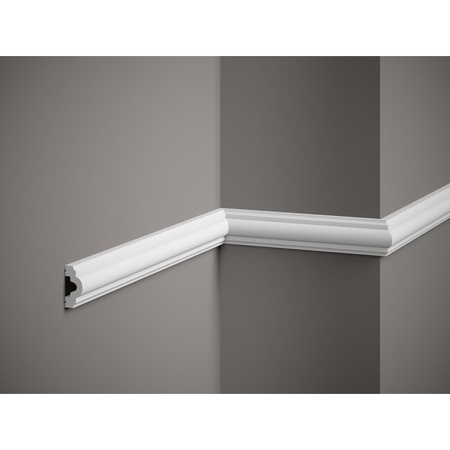 Lijst & Ornament Sierlijst Plint MD002 – Afwerklijst lambrisering (40x18mm) | Lengte 2 meter