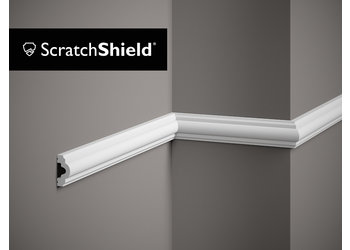 Lijst & Ornament Sierlijst Plint MD002 – Afwerklijst lambrisering (40x18mm) | Lengte 2 meter