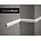 Lijst & Ornament Sierlijst Plint MD002 – Afwerklijst lambrisering (40x18mm) | Lengte 2 meter