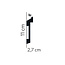 Lijst & Ornament Plint MD025 LED (110 x 27 mm), lengte 2 m