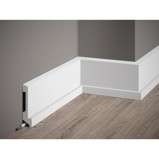 Lijst & Ornament Plint MD025 LED (110 x 27 mm), lengte 2 m