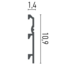 Grand Decor Plint HCR512 (109 x 14 mm), lengte 2 m
