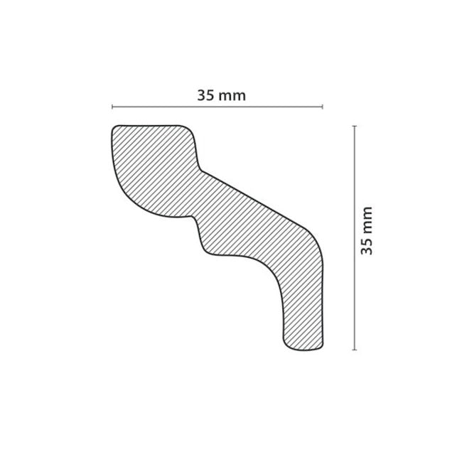 Homestar S35 (35 x 35 mm), lengte 2 m
