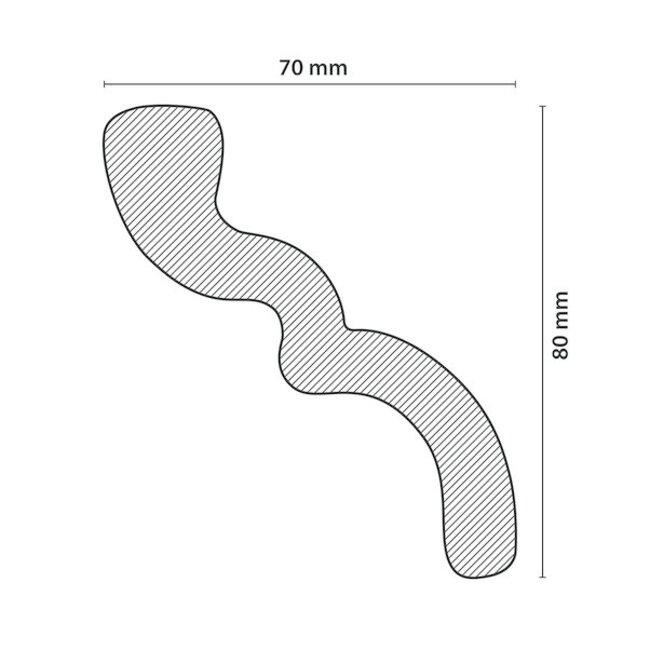 Homestar S80 (80 x 70 mm), lengte 2 m