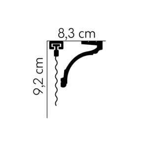 Lijst & Ornament Decoratieve sierlijst voor gordijnen – MD161