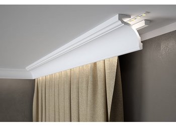 Lijst & Ornament MD161 (92 x 83 mm), lengte 2 m, HDPS - LED sierlijst voor indirecte verlichting