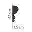 Lijst & Ornament MD325-12 hoekbochten (230 x 230 mm), polyurethaan, set (4 hoeken)