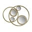 Lijst & Ornament Gouden Abstracte Spiegel  60 x 76 x 5 cm