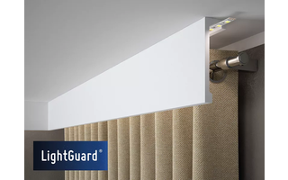 Lijst & Ornament Gordijnkoof LED QL036 (148 x 45 mm), lengte 2 m