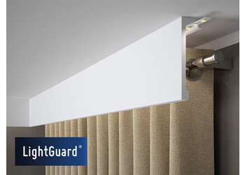 Lijst & Ornament LED gordijnkoof QL036, kant-en-klaar voor indirecte verlichting