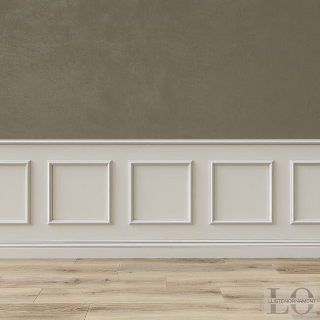 Lijst & Ornament Sierlijst Plint MD002 – Afwerklijst lambrisering (40x18mm) | Lengte 2 meter