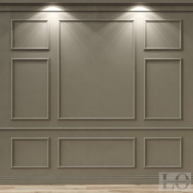 Lijst & Ornament Plint MD026 (45 x 15 mm), HDPS, lengte 2 m