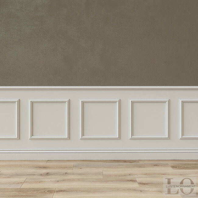 Lijst & Ornament Plint MD026 (45 x 15 mm), HDPS, lengte 2 m