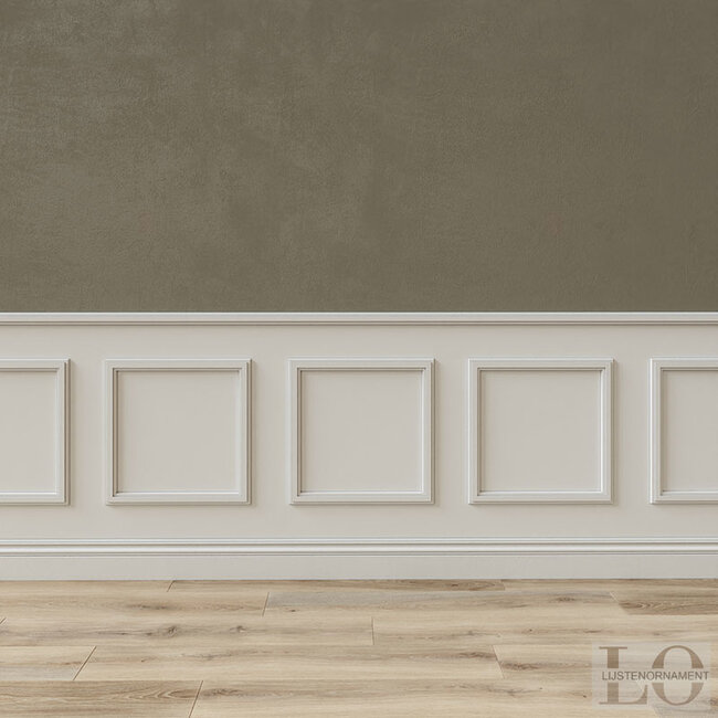 Lijst & Ornament Plint MD317 (45 x 15 mm), HDPS, lengte 2 m