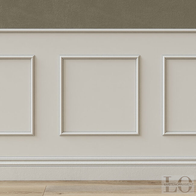 Lijst & Ornament Plint MD413 (25 x 12 mm), HDPS, lengte 2 m