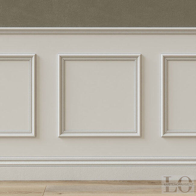 Lijst & Ornament Plint MD325 (41 x 15 mm), HDPS, lengte 2 m