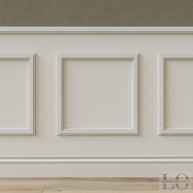 Lijst & Ornament Plint MD317 (45 x 15 mm), HDPS, lengte 2 m