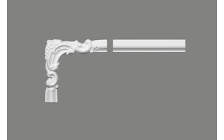 Lijst & Ornament MDD332-11 hoekbochten (210 x 210 mm), polyurethaan, set (4 hoeken) OP = OP