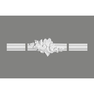 Lijst & Ornament MDD332-12 Sierstukjes (235 x 110 mm), polyurethaan, set (4 stuks) - OP = OP