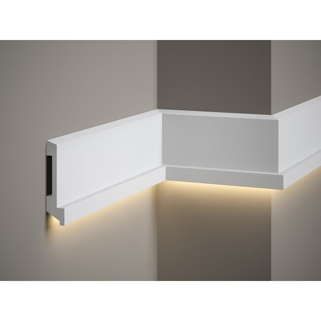 Lijst & Ornament Plint MD025 LED (110 x 27 mm), lengte 2 m