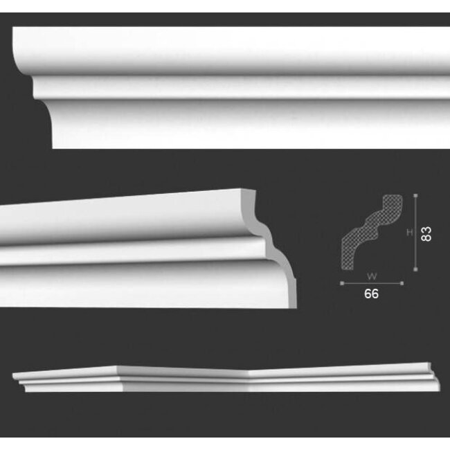 NMC Kroonlijst Nomastyl C+ (83 x 66 mm), lengte 2 m