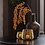 Countryfield Stylingset - 1x vaas zwart met 2x theelicht goud, tarwetak en 3x kaars