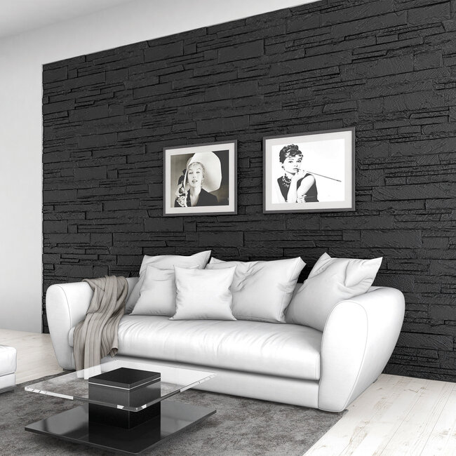 NMC 3D Wandpaneel "STONE" | ARSTYL® Wall Panel | Polyurethaan | 380 x 1135 mm | Wandelement 6 Wandpanelen