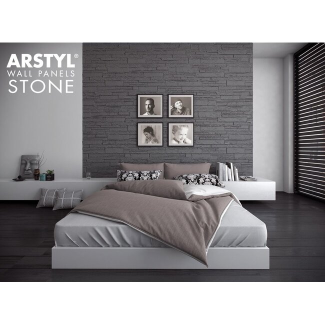 NMC 3D Wandpaneel "STONE" | ARSTYL® Wall Panel | Polyurethaan | 380 x 1135 mm | Wandelement 6 Wandpanelen