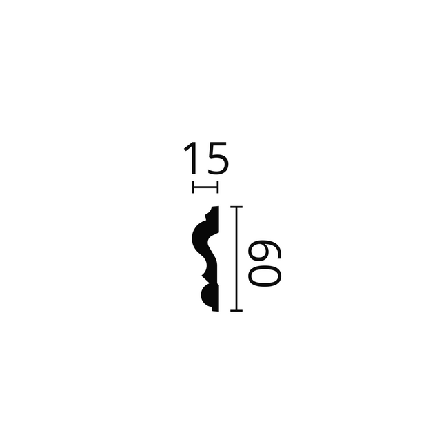 NMC Arstyl Z1360 (60 x 15 mm), lengte 2 m