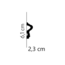 Lijst & Ornament Plint MD346 (61 x 23 mm), lengte 2 m