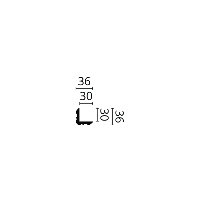 NMC Wallstyl WE2 (36 x 36 mm), lengte 2m