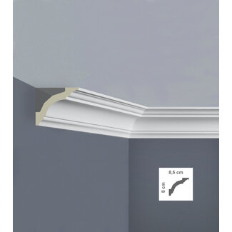 Bovelacci Classicstyl C3019 (80 x 85 mm), lengte 2 m, Polyurethaan stootvast OP=OP
