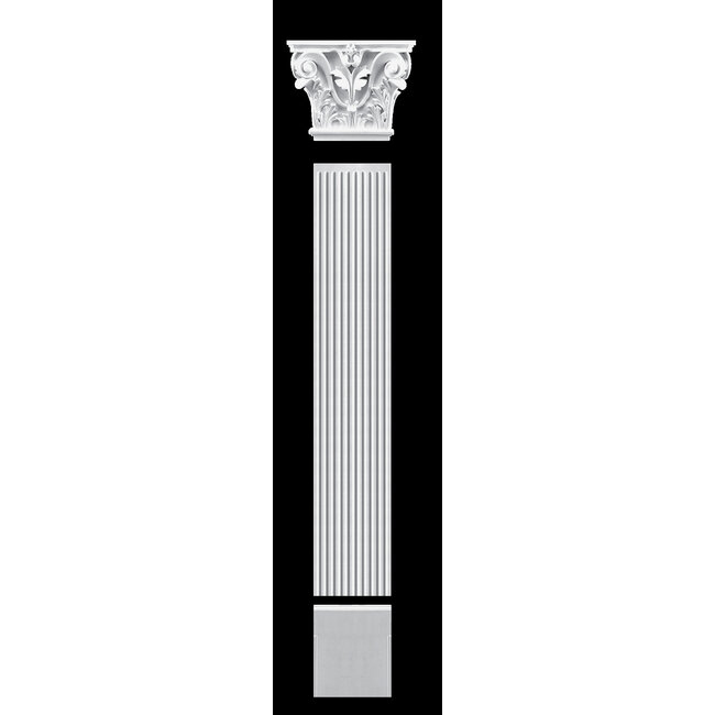 Grand Decor Pilaster set PL271 + PL270 + PL257, hoogte 260 cm - Polyurethaan