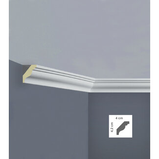 Bovelacci Classicstyl C3015 (42 x 40 mm), lengte 2 m, Polyurethaan stootvast OP=OP