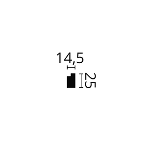 NMC Eindprofiel Wallstyl FL11 (25 x 14,5 mm), lengte 2 m