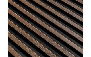 Lijst & Ornament Wall Panel L0104T LAMELLI STRETTO | 12 cm breed | lengte 2 meter | Donkerbruin Eiken