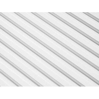 Lijst & Ornament Wall Panel L0101T LAMELLI STRETTO | 12 cm breed | lengte 2 meter | Wit