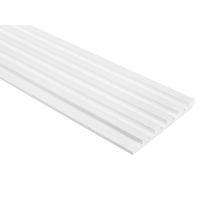 Lijst & Ornament 3D Wall Panel L0101T LAMELLI STRETTO | 12 cm breed | lengte 2 meter | Wit