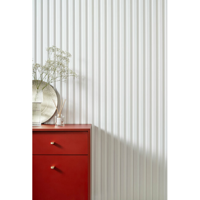 Lijst & Ornament Wall Panel L0301T LAMELLI LARGO | 11,5 cm breed | lengte 2 meter | Wit