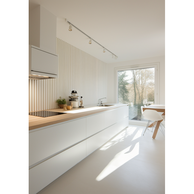 Lijst & Ornament Wall Panel L0301T LAMELLI LARGO | 11,5 cm breed | lengte 2 meter | Wit