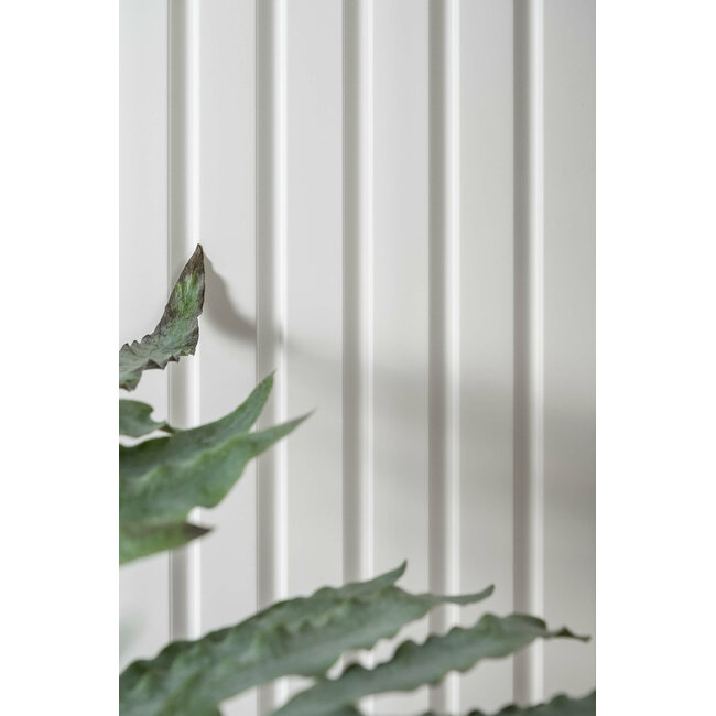 Lijst & Ornament Wall Panel L0201T LAMELLI MEDIO | 12,1 cm breed | lengte 2 meter | Wit
