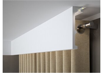 Lijst & Ornament Gordijnkoof kant en klaar LED QL056 (179 x 55 mm), lengte 2 m