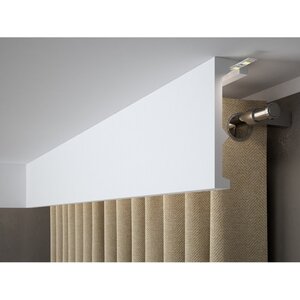 Lijst & Ornament Gordijnkoof kant en klaar LED QL056 (179 x 55 mm), lengte 2 m