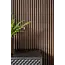 Lijst & Ornament 3D Wall Panel L0104T LAMELLI STRETTO | 12 cm breed | lengte 2 meter | Donkerbruin Eiken