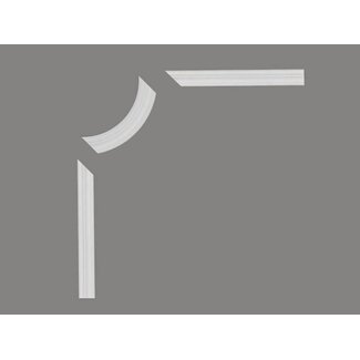 Lijst & Ornament MD318-10 hoekbochten (132 x 132 mm), set (4 hoeken)