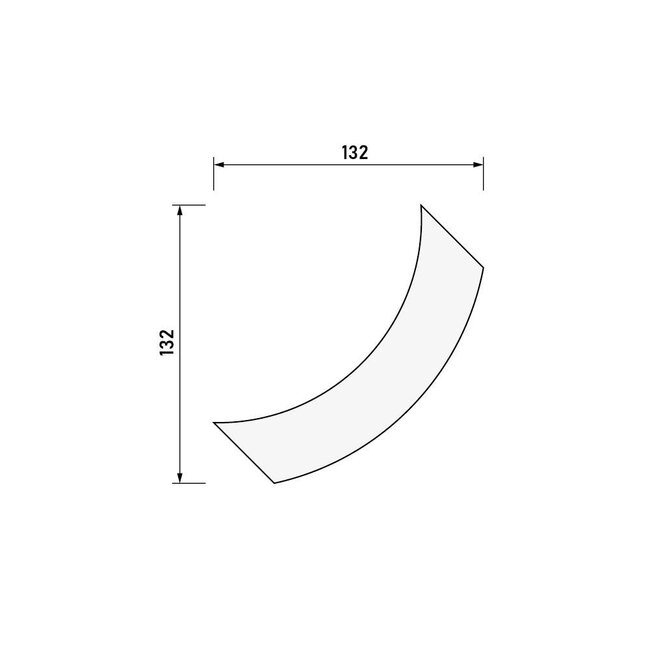 Lijst & Ornament MD318-10 hoekbochten (132 x 132 mm), set (4 hoeken)