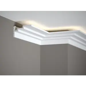 Lijst & Ornament QL025 Multi Plint (110 x 60 mm), HDPS, lengte 2 m